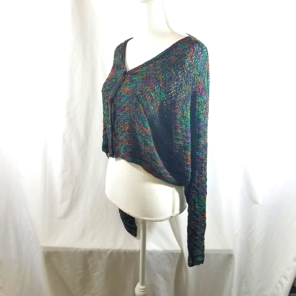 East West Open Knit Crop Sweater